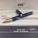 Perfect Replica Montblanc Rose Gold Clip Dark Blue M Marc Rollerball Pen (5)_th.jpg